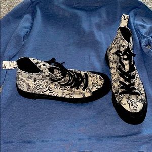 Funky “graffiti” high tops.